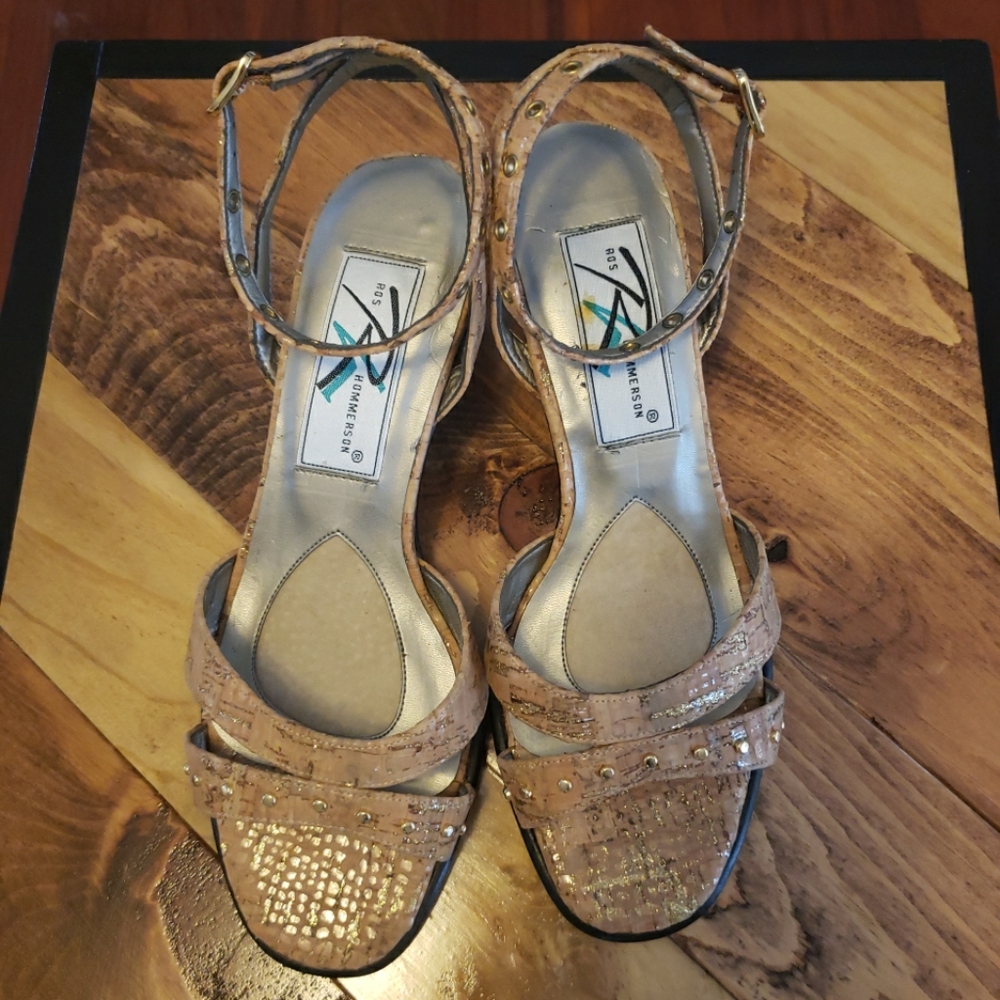 Womans ROS Hommerson Tan Adjustable Strap Sandals Size 7.5 W